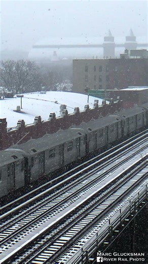 R62A On The 4 Line In The Snow (Fordham Road, Bronx, NY) #shorts