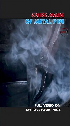 How to Make Knife Fire-Forged from Metal Pipe - Smith Tutorial