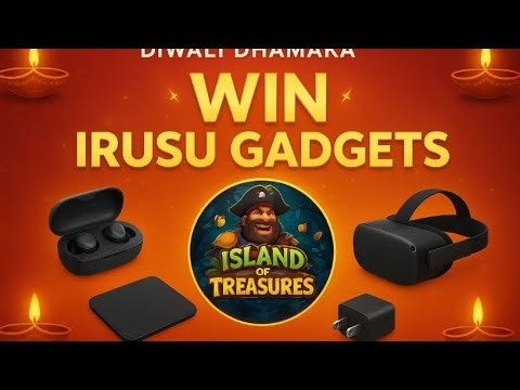 🎮 Diwali Gaming Blast 🔥 Play & Win IRUSU Gadgets | JioGames Contest Live 2025 | Island of Treasure