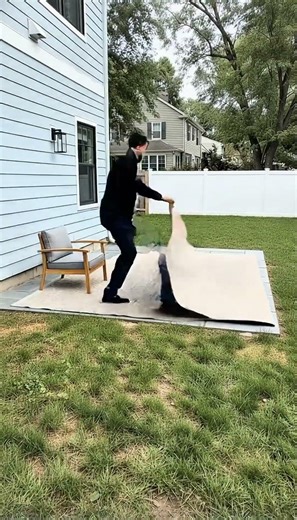 From Lawn to Luxury: DIY Bluestone Patio Transformation #diy #shorts #backyardtransformation