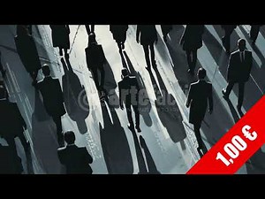 Commuter Crowd With Long Shadows – Corporate Urban HD Stock Footage