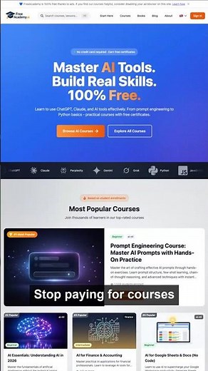 150+ FREE AI courses (no signup, no paywall) 🎓