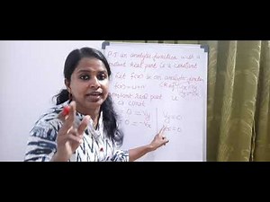 An Analytic Function with constant real part is a constant proof by Jini Varghese