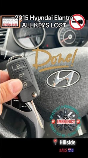 Replacing a lost Hyundai Elantra Key in Hillside, Victoria by Extra Car Keys. #locksmith #elantra