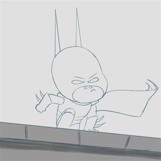Bat-Fam Rough Animation Test #shorts #animation #cartoon #art