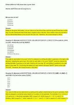 Logical Reasoning Practice Test & Trivia Exam Q video