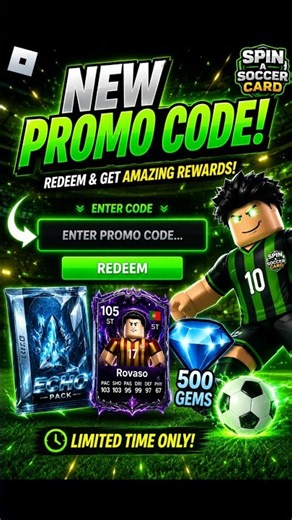 👀 THIS PROMO CODE GIVES FREE REWARDS! 🤯 | Spin a Soccer Card #roblox #vulone #code