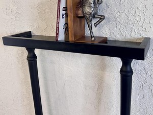 Handmade Narrow Beech Wood Console Table: Black Entryway Hall Table - Etsy