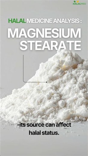 Head over to HalalMed’s webpage on ‘Magnesium stearate in medicines’ -link in description #medicine