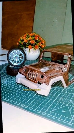 #amazing side cladding fitting completed to mini RC THAR metallic #project #diy