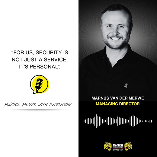 30 Seconds with Mapogo kicks off with our Managing Director, Marnus van der Merwe: “Experience security done right.” Get a quote today. Because at Mapogo, We Move With Intention. #mapogomoveswithintention #30Seconds #mapogosecurity | Mapogo Security
