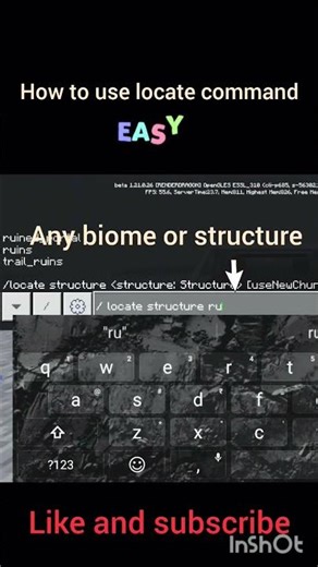 How to use locate command in Minecraft #minecraft #gaming #shorts #tipsandtricks