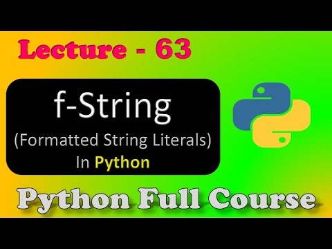 f-string in Python | Python Full Course In Hindi.