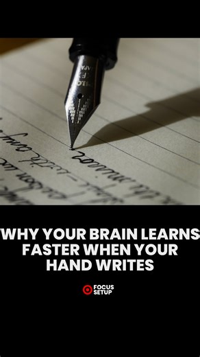 Focus Setup on Instagram: "Most people think typing is efficient, but neuroscience says handwriting is transformative. Brain-scan studies show that typing activates only motor areas, while handwriting activates motor + language + memory + visual circuitssimultaneously. That extra activation forces deeper processing, which is why handwritten notes produce stronger long-term recall. Norwegian researchers found students who wrote by hand remembered more concepts and scored higher a week later than