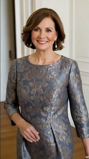 Steel Blue & Taupe Mother of The Bride Dresses