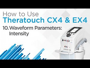 10. Waveform Parameters: Intensity — How to Use TheraTouch CX4 / CX2 / EX4