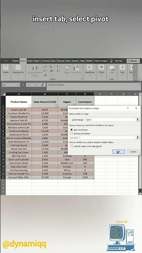 Excel PivotTable in 30 Seconds Summarize Data Fast #excel #dataextractor#excelformula #dataanlysis