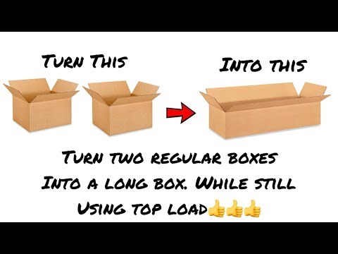How to combine two boxes and still use the top load for packing material - shipping box resizing