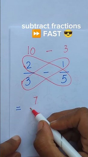 Butterfly Method to subtract fractions | maths by bushra