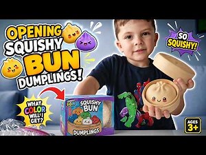 OPENING SQUISHY BUN DUMPLINGS! Rainbow Colors Surprise!