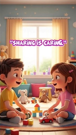 Sharing is Caring . #kidslearning #kidseducatio #englishlearningclass #kidsvideo #kids #fyp