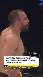 66K views · 979 reactions | Matthew Camilleri made history as the first Maltese fighter to claim victory in the esteemed Cage Warriors (CW) organization, defeating Niccolo Solinas of Italy in a Lightweight division bout on Friday.  Read: https://maltadaily.mt/matthew-camilleri-first-maltese-to-win-cage-warriors/ #MaltaDaily | Malta Daily | Facebook