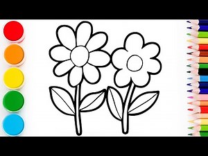 How to draw a flowers step by step