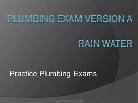 Rainwater plumbing exam Practice Plumbing Exams / Test and Revision