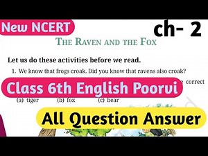 Bihar board Class 6 English Chapter 2 Question Answer | Bihar board class 6 The Raven And The Fox