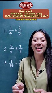 How to add Dissimilar Fractions using Least Common Denominator? #fraction #mathtutorial #additionoffractions #mathtutorial #math #matheducation | Unang Math