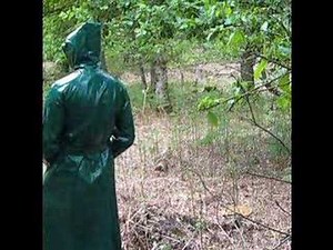 Green PVC mackintosh