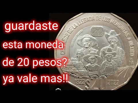 The rarest Mennonite coin, a twenty-peso coin. Its current price