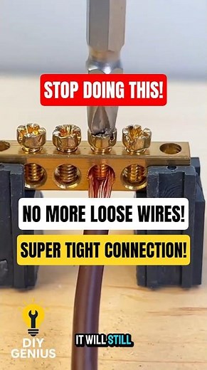 Stop Loose Terminals — This Wire Trick Makes It Super Tight! #electrical #diy #lifehacks #shorts