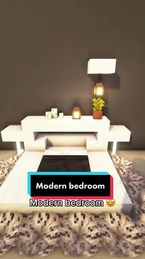 Modern bedroom #fyp #fur #on #recommendations #minecraft #tutorial #usa🇺🇸 #howtobuild #build