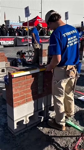 The Most Precise Brick Wall Test Ever! #shorts #construction