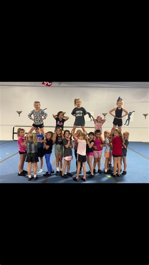 Mini Mayhem is working hard to perfect their routine before the first competition but there’s always time for a little fun! #sixseven #67 #minicheer #allstarcheer | Cheer Xplosion