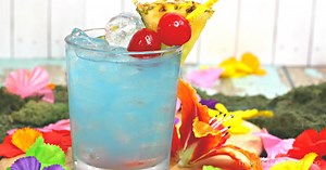 Totally Tropical Blue Hawaiian Cocktail