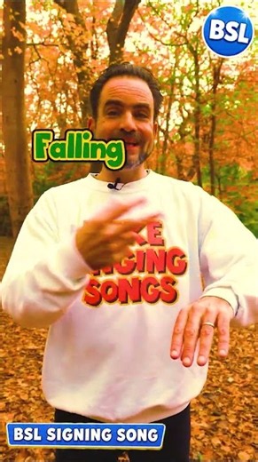 Autumn Leaves Are Falling Down 🍂 | BSL Signing Song #Shorts