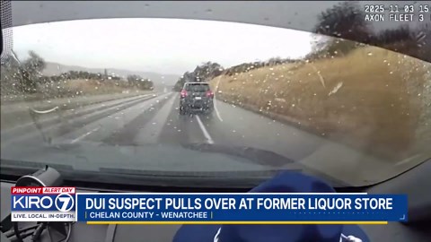 Video: DUI suspect pulls over at former liquor store
