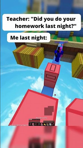 I did NOT do my homework last night 😂 #minecraft