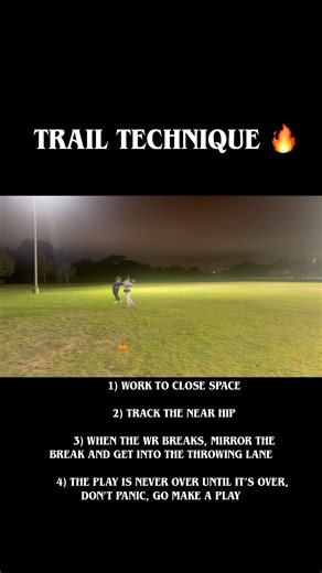 TRAIL TECHNIQUE DETAILS 🔥 #defensiveback #dbtraining #dbdrills #technique