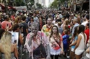 Terrified Driver Hits Woman with Car During Comic-Con’s Zombie Walk