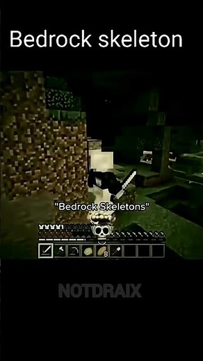 Java Skeleton Vs Bedrock Skeleton 🥶🔥 #minecraftshorts