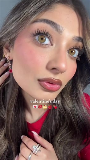 valentine’s day makeup💌💋🍰🍓🍫 @Huda Beauty easy blur primer @Diorbeauty stick foundation in 2.5W @Kosas color corrector in illusion @Charlotte Tilbury concealer in 4.5 @Anastasia Beverly Hills contour stick in shadow @hudabeautyshop blush filter in cotton candy @BenefitCosmeticsCA benetint @Givenchy Beauty pressed powder @Rare Beauty 4 in 1 mist Huda Beauty easy bake duo in cherry peach @Maybelline NY fit me blush in berry @COVERGIRL blush in rose latte @YSL Beauty all hours bronzer ABH brow 