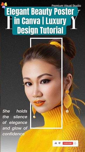Elegant Beauty Poster in Canva | Luxury Design Tutorial #canvadesign#posterdesign#graphicdesign