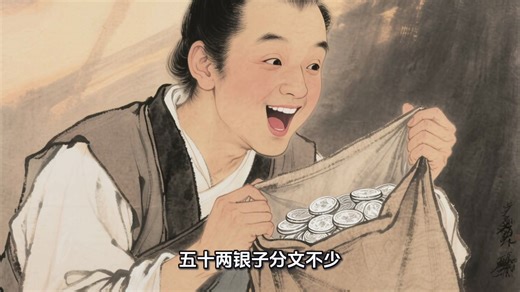 50两银子沉河底，小伙只在船帮刻道痕，3天后银子自己找上门！