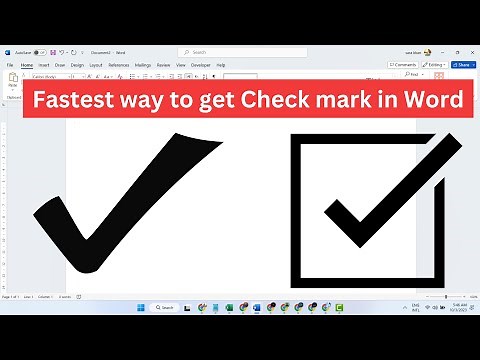 Fastest way to get Check mark in Word | Shortcut for Tick Symbol in Word 🗸 and ☑ [2023]