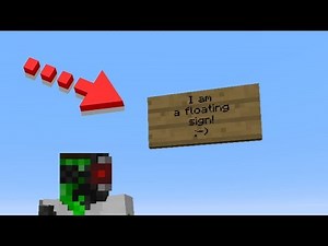 How to make a floating sign in Minecraft 1.13 - Survival Minecraft Trick