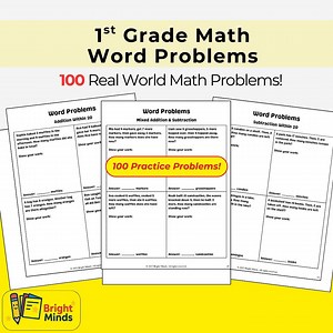 1st Grade Math Word Problems Practice | Word Problems Practice| Common Core Aligned | Addition, Subtraction, Word Problems, Mixed | - Etsy Canada
