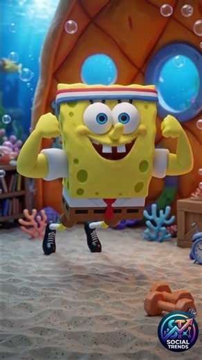 SpongeBob's Extreme Underwater Workout Routine! 🧽💪 #SpongeBob